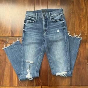 Mother Mid Rise Ankle Dazzler 26 Straight Leg